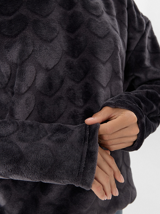 Худи домашнее женское с меховым ворсом - 6