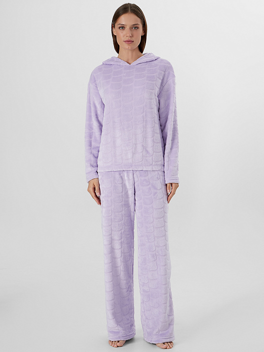 Брюки домашние женские лиловые - 4