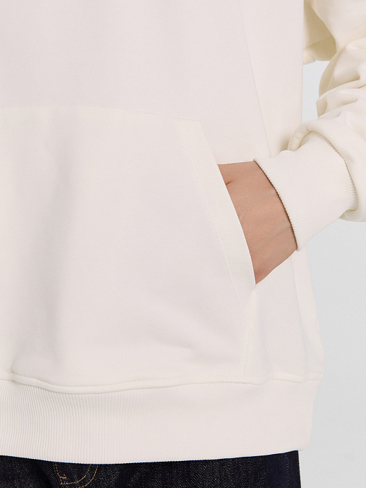 Худи мужское в светло-молочном цвете - 6