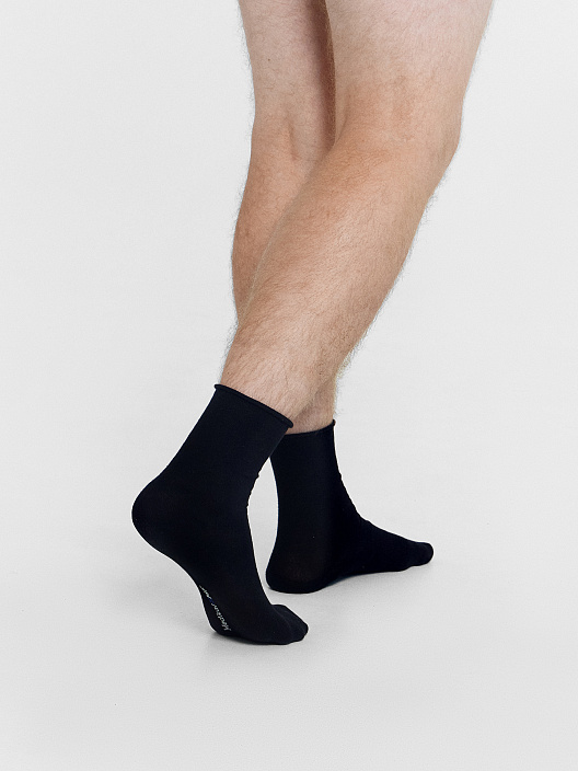 Носки мужские высокие черные - 2