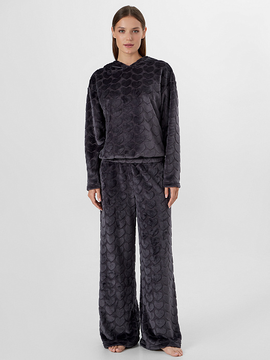 Худи домашнее женское с меховым ворсом - 4