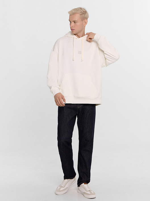 Худи мужское в светло-молочном цвете - 3