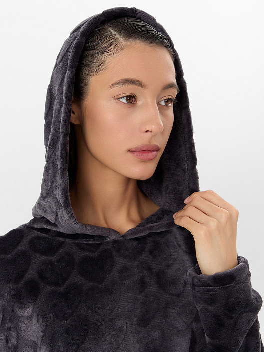 Худи домашнее женское с меховым ворсом - 7