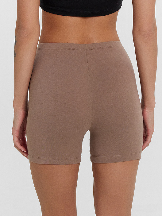 Комплект женский (джемпер, шорты) в коричневом оттенке - 5