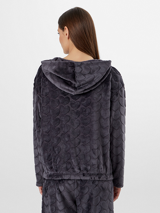 Худи домашнее женское с меховым ворсом - 3